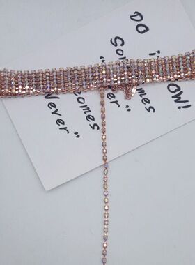 新款欧美名媛气质闪亮彩钻链条