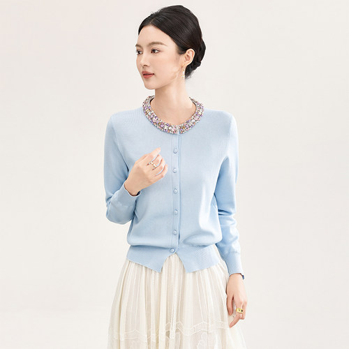 气质显瘦针织开衫外套女2026春季新款设计感小众高级感高质量上衣 - 图1