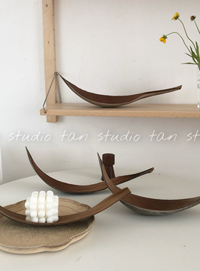 tjj丨ins同款北欧风叶子家居摆件