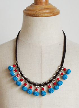 云南大理丽江民族风手工球球项链