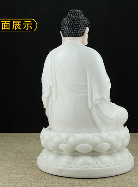 汉白玉佛像三宝佛释迦牟尼佛药师