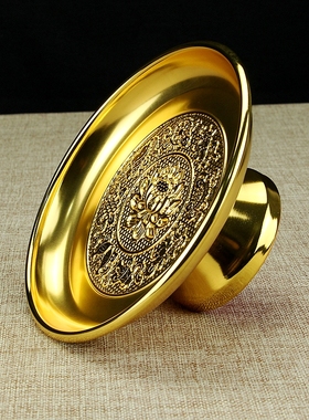 逸远合金果盘家用供奉莲花盘