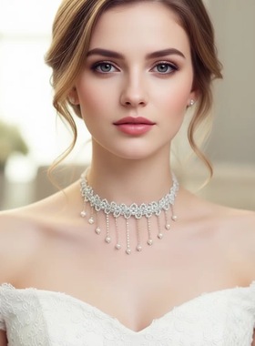 森系项链蕾丝纯手工制作