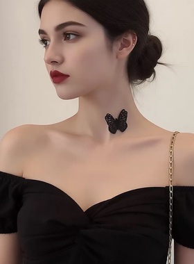 黑色CHOKER隐形网红配饰项链