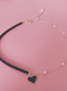 choker锁骨链网红不对称蕾丝项圈