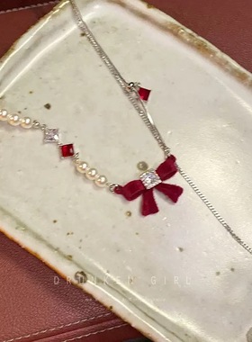 白色珍珠项圈短款少女风脖子饰品