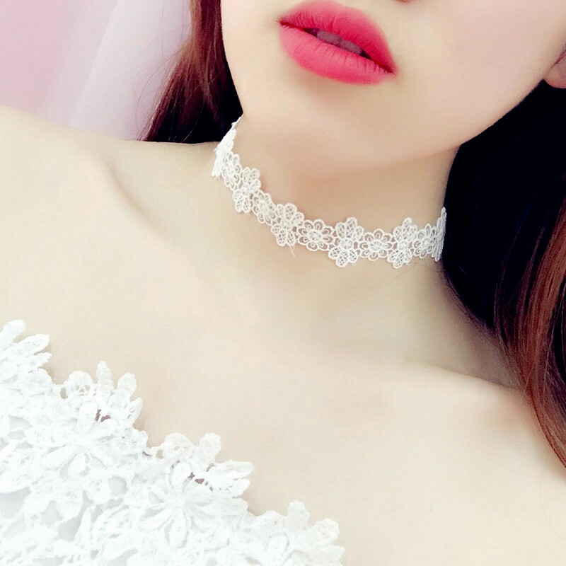 黑色蕾丝简约森系项链颈饰脖子饰品萝莉百搭颈带短款女韩国锁骨链 黑色蕾丝简约森系项链颈饰脖子饰品萝莉百搭颈带短款女韩国锁骨链