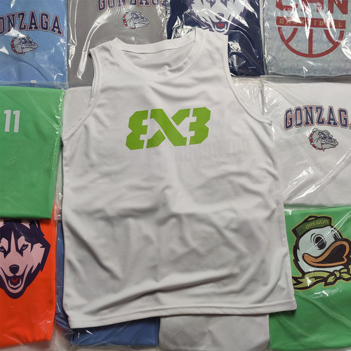 篮球运动背心短袖外贸3x3无袖坎肩网眼3v3速干训练服透气吸汗夏男 - 图1