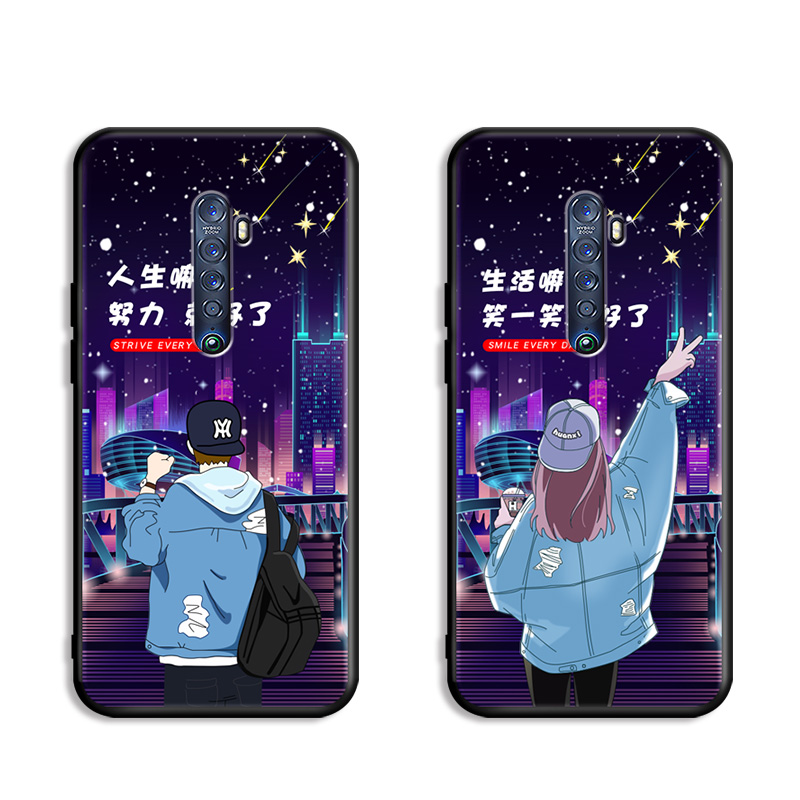 送全屏钢化膜OPPORENO2手机壳opp0Reno2软胶0PPOren02外壳pckt00保护套PCKM00新款pckm00网红PCKT00少女6.5寸-图0