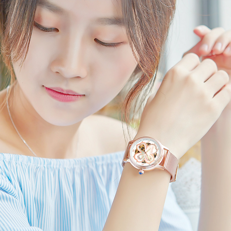 2019新款时尚正品全自动女士机械表 aesop利沃国产腕表