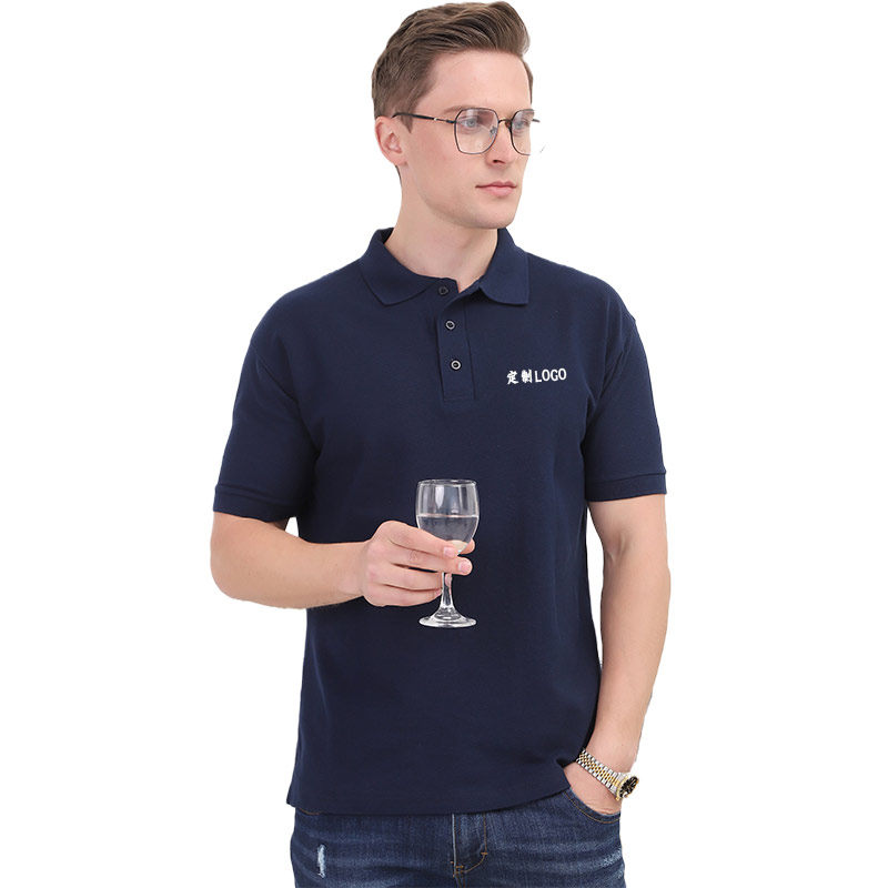 定制polo衫短袖logo纯色翻领工衣 pussen服饰Polo衫