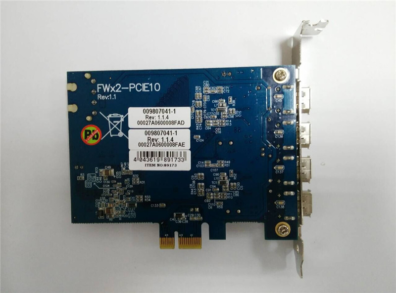 IOI台湾1394A采集卡FW×2-PCIE10两路实时FW2-PCIE10采集卡现货-图0