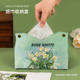 Ins style oil painting tissue box living room leather paper box
