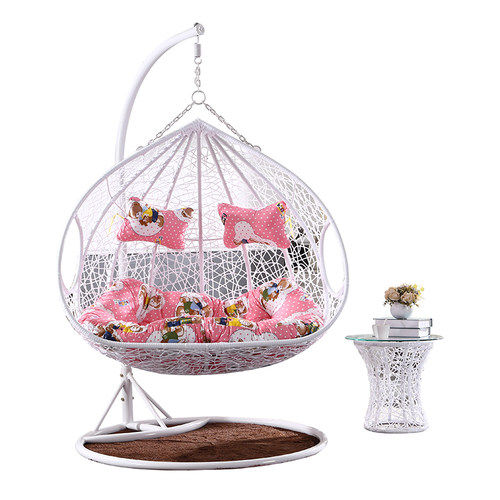 双人吊篮藤椅室内阳台吊椅家用户外秋千摇篮椅子懒人鸟巢吊床摇椅 - 图3