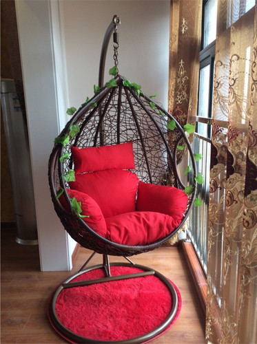 双人吊篮藤椅室内阳台吊椅家用户外秋千摇篮椅子懒人鸟巢吊床摇椅 - 图2