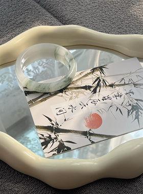 高冰天山翠金丝玉雪翠新中式手镯