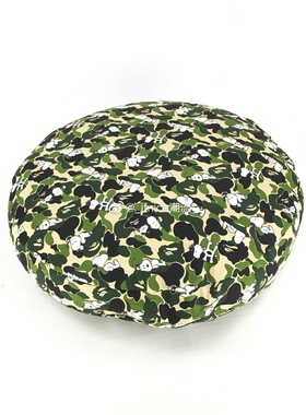 Bape x Snoopy 史努比 猿人头 迷彩 ABC 绿色 抱枕 靠垫