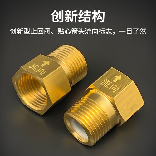 4分单向止回阀防反水卫生间马桶倒流回水逆止阀热水器水管止逆阀 - 图0