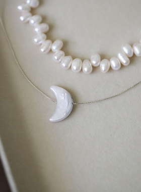 一枝橘散落银河天然淡水珍珠项链