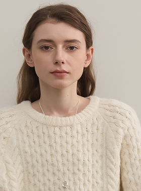 毛衣链韩国向日葵C型吊坠项链