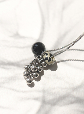 秋冬冷淡风葡萄串毛衣链项链