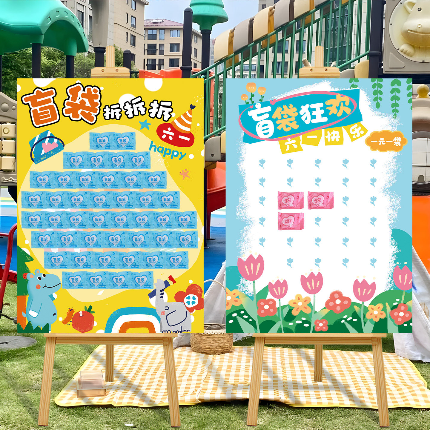 元旦义卖小学幼儿园抽奖活动kt板迎宾牌幸运盲盒袋礼物店铺促销,淘宝优惠券,粉丝福利购,淘宝优惠卷