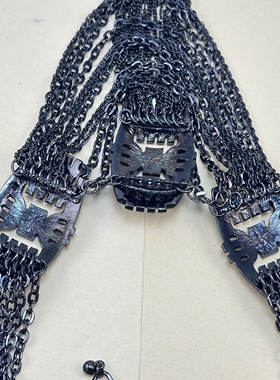 满水晶钻中古短款vintage饰品