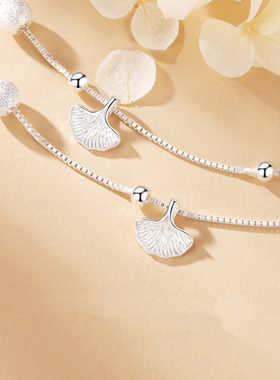 925纯银三生有幸银杏手链女轻奢小众设计感高级手饰2026年春新款