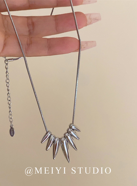 清甜盛夏~冷淡风欧美时尚洋气质项链 高级感简约流苏金属锁骨链潮