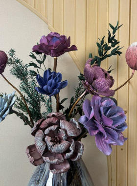 油画风装饰花客厅餐桌花茶几