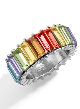 新款合金镶钻戒指欧美爆款手饰彩色个性时尚几何指环饰品义乌