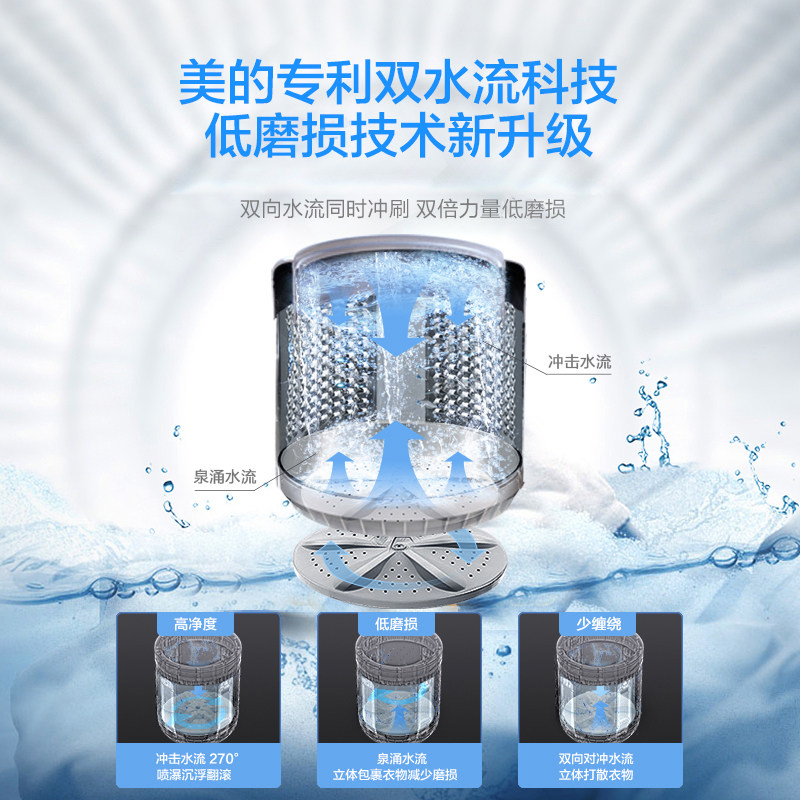 【初见】美的10kg全自动家用洗衣机 美的洗衣机洗衣机