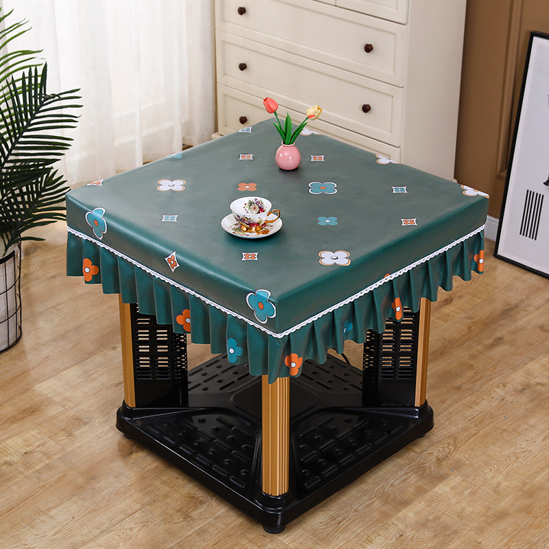 烤火桌罩布艺免洗防烫长桌布正方形套角麻将桌罩取暖桌电炉茶几套,淘宝优惠券,粉丝福利购,淘宝优惠卷