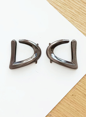 乐福鞋D字扣金属可拆卸棕色