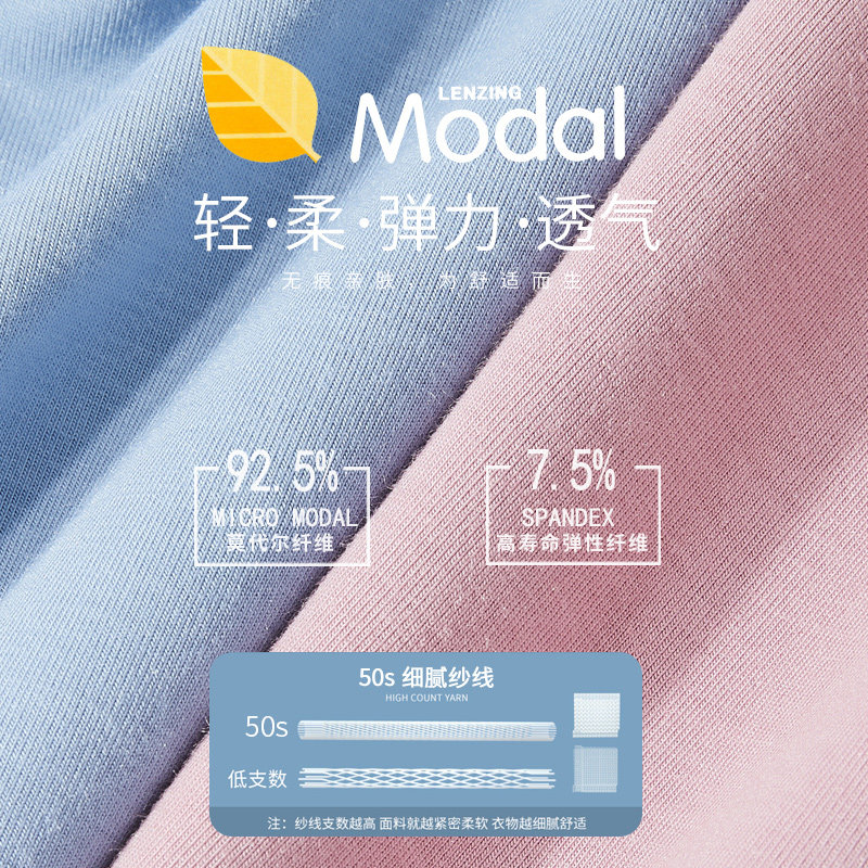 浪莎男士冰丝莫代尔四角抗菌短裤 浪莎诱货男平角内裤