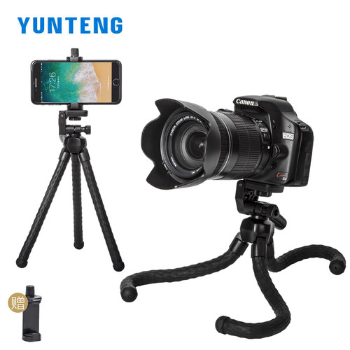 云腾3280八爪鱼三脚架微单反相机手持手柄迷你户外摄影vlog自拍照通用手机俯拍摄vlog视频直播支架桌面三角架 - 图0