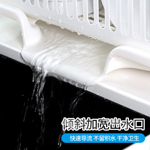 日本SANKO厨房餐具沥水架晾洗碗碟盘子筷沥干置物架塑料篮收纳筐 - 图1