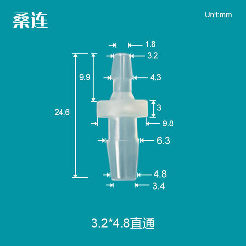 1.5转2.3到3.5微变4变径直通二通接头食品级水管软管异径宝塔扣件 - 图2