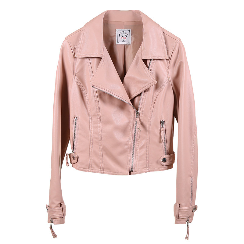 2020 pu短款修身百搭小机车皮夹克 uuv优优维皮衣