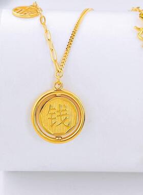 大钱项链女时尚轻奢小众设计