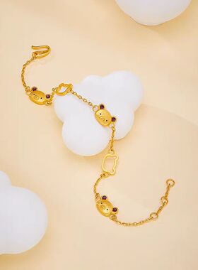 可爱小熊饼干手链女甜酷小众设计