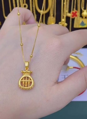 福袋吊坠招财算盘挂坠项链女款