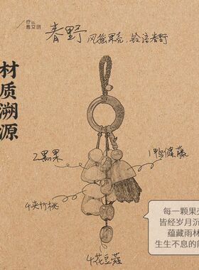 森野天然果壳摇铃挂铃配饰车载果实挂件包包配饰闺蜜背包生日礼物