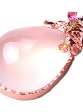 粉水晶毛衣链女芙蓉石无暇