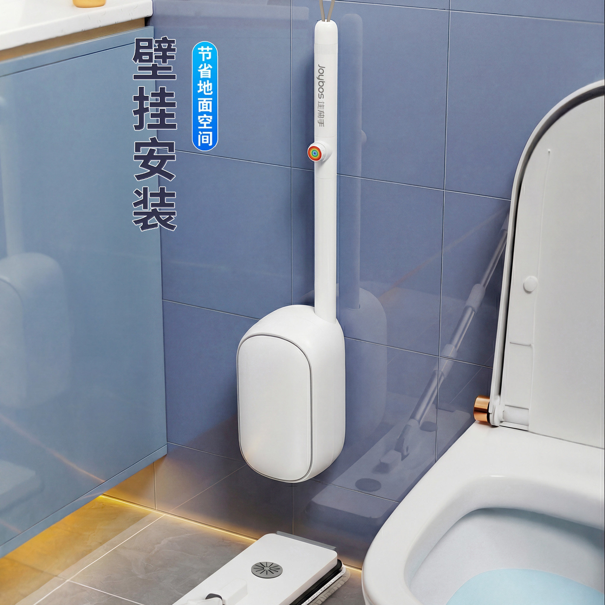 Wall mounted disposable toilet brush