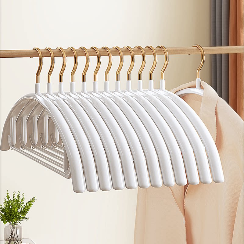 佳帮手家用衣架防滑无痕衣挂学生防肩角护衣浸塑撑衣服挂架衣撑子