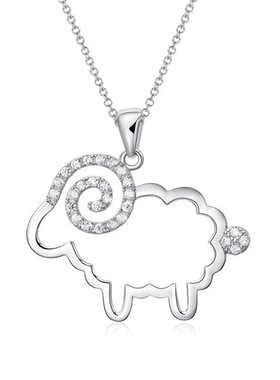 925纯银小羊吊坠项链本命年属羊吉祥物生肖羊吊坠挂件配件配饰女