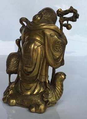 黄铜风水南极仙翁神像祝寿礼品