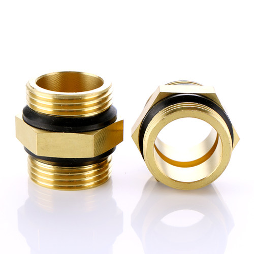 免生料带黄铜外丝直接带密封圈1寸变6分转4分对丝双外牙接头配件 - 图1