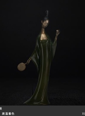 铜雕塑艺术品四季仕女图少女东方女性铜像工艺品家居饰品摆件礼品